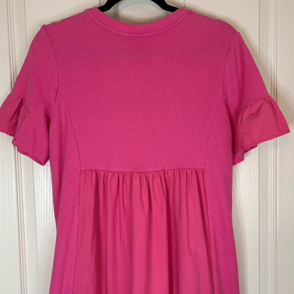English Factory Pink Ruffle Sleeve Babydoll Dress Womens Medium - Picture 7 of 10